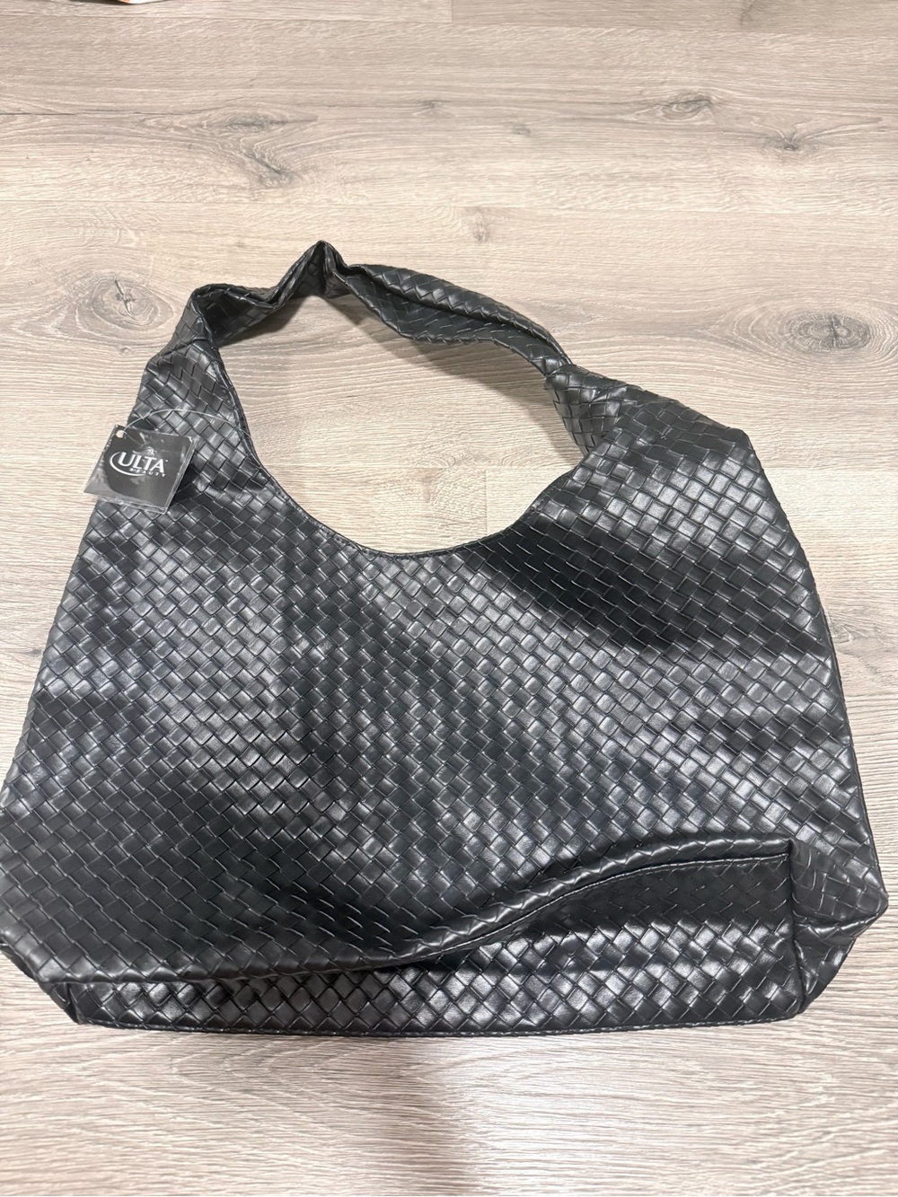 NWT Ulta Beauty Black Woven Hobo Bag
